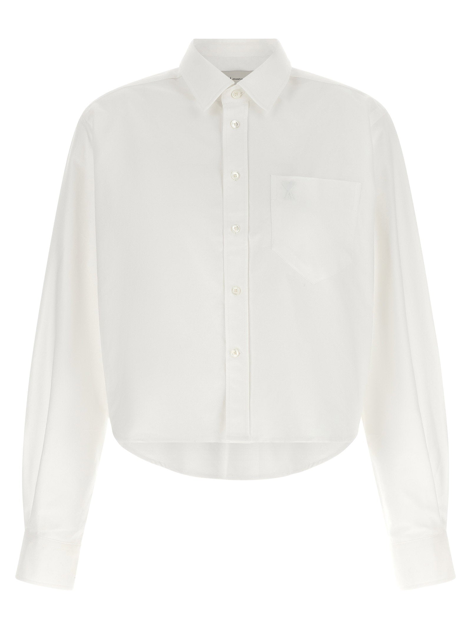 Ami Paris Women's Ami De Coeur Cropped Shirt