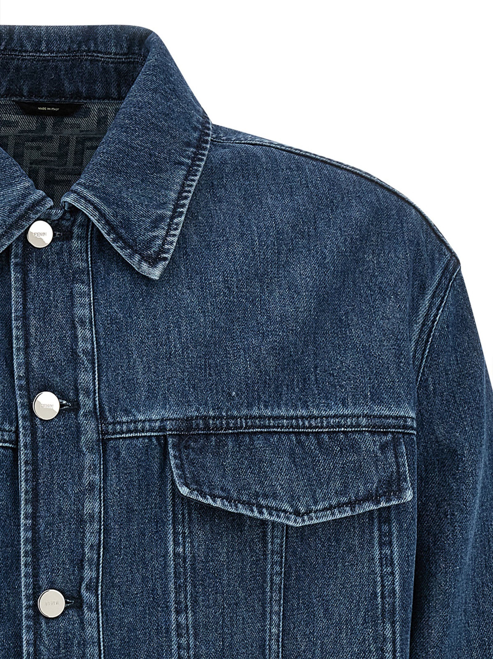 Fendi Men's Ff Selleria Denim Jacket