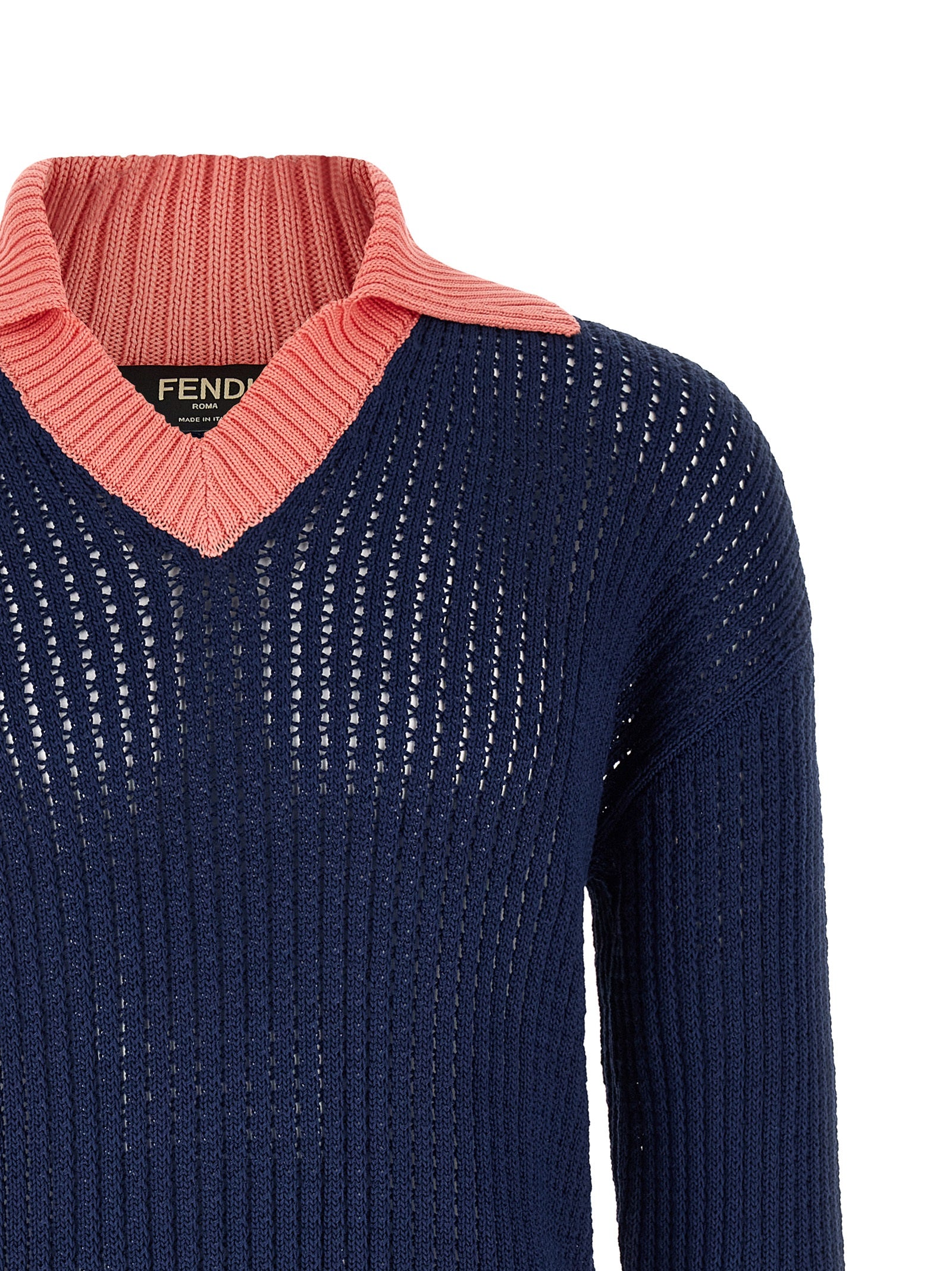 Fendi Men's Cablé Braided Sweater