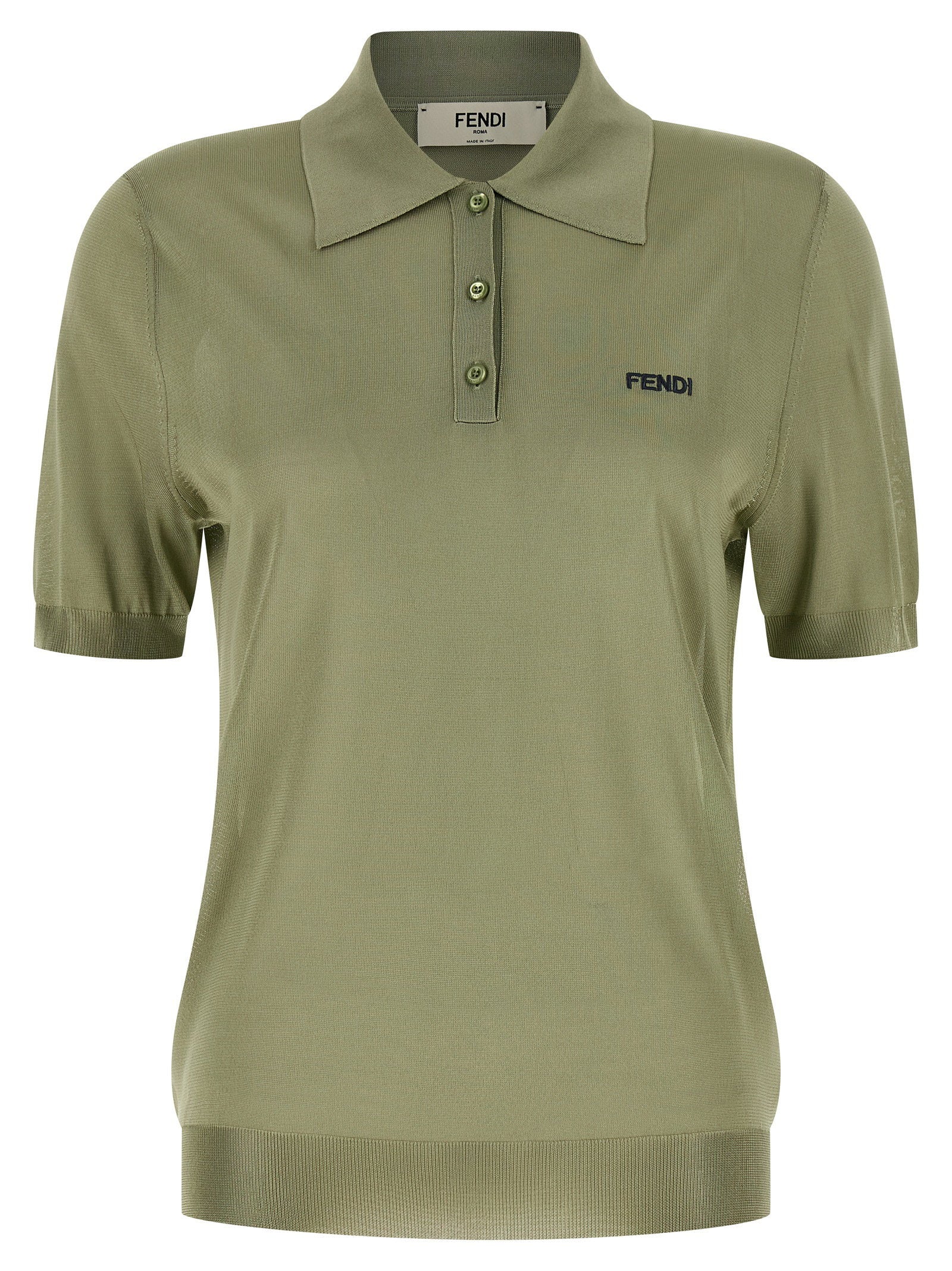 Fendi Women's Shiny Viscose Polo Shirt