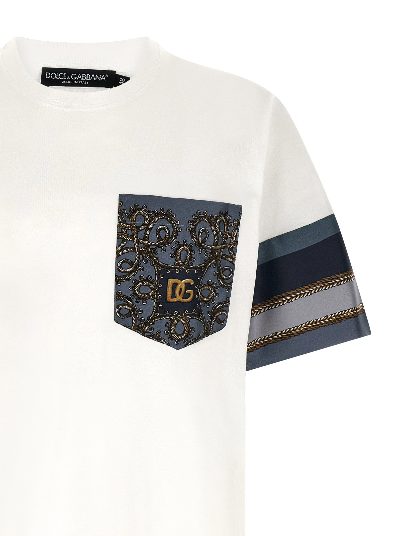 Dolce & Gabbana Men's Cargo Silk Insert T-Shirt