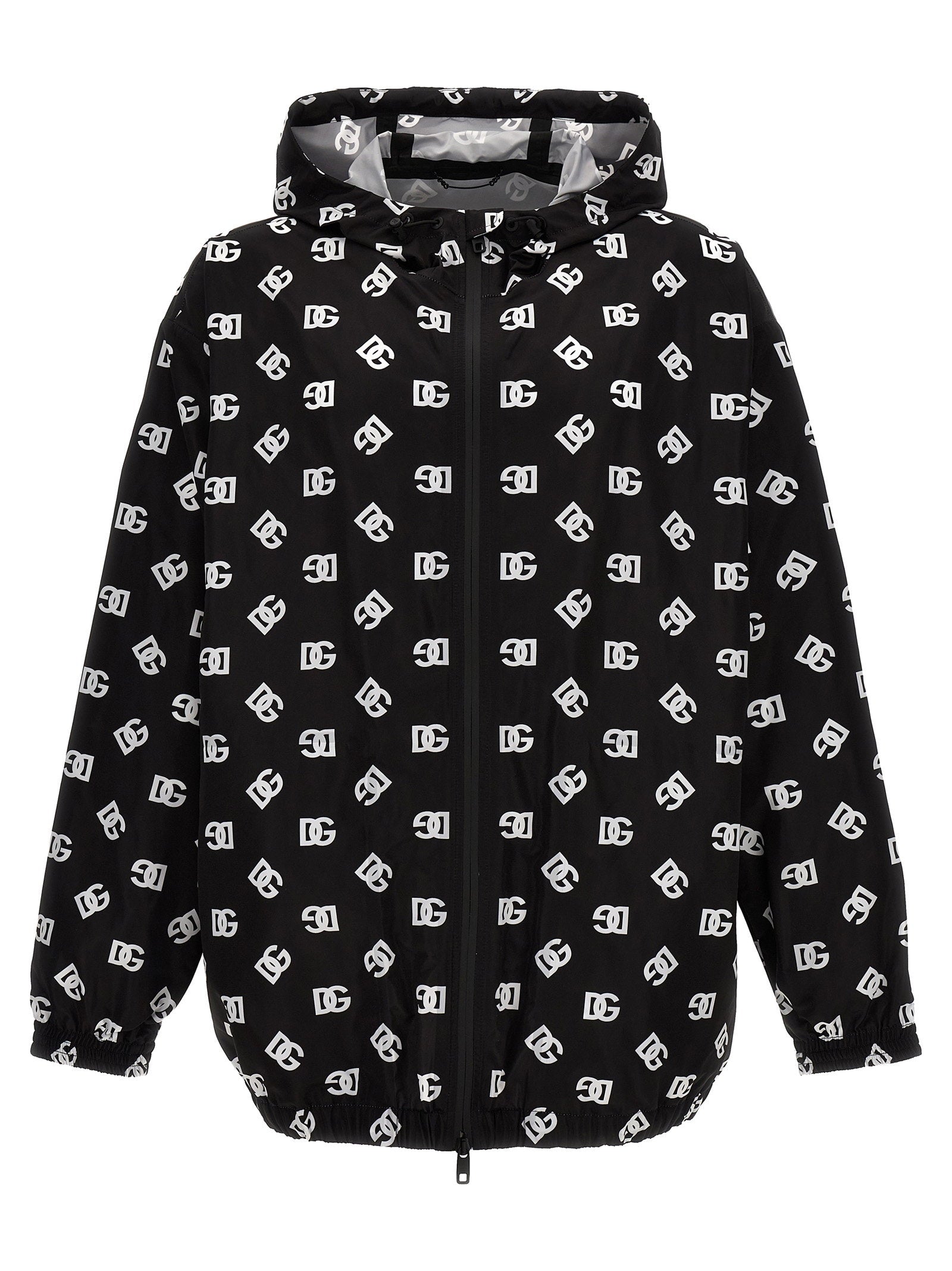 Dolce & Gabbana Men's Logo Print Hooded Jacket