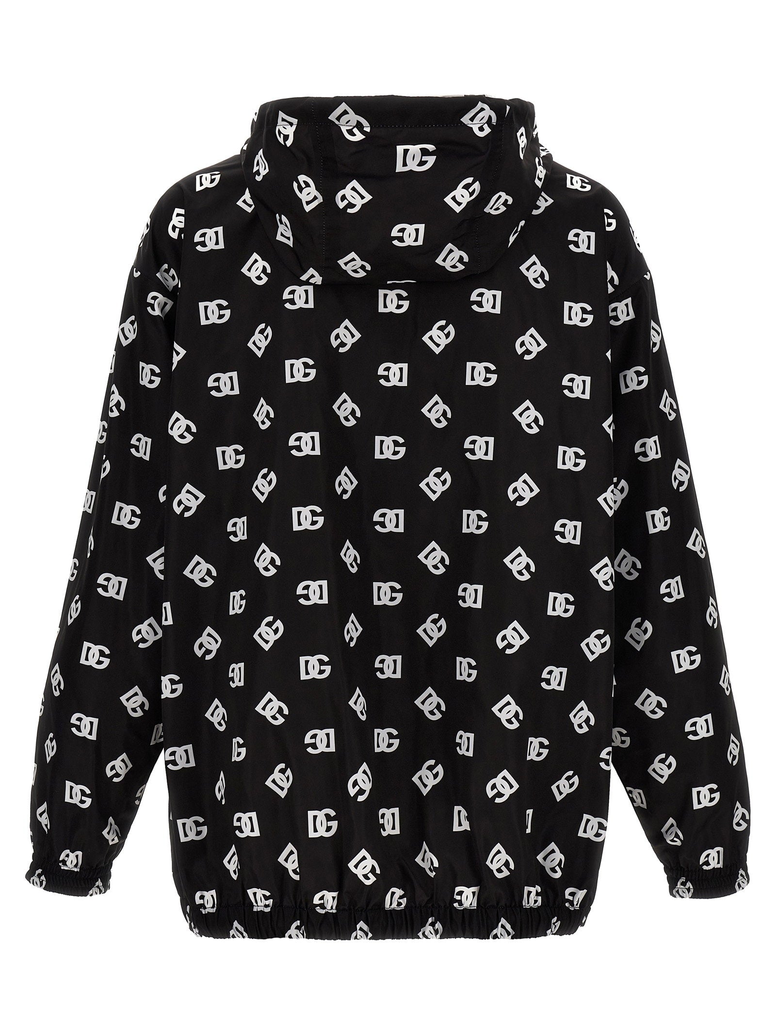 Dolce & Gabbana Men's Logo Print Hooded Jacket