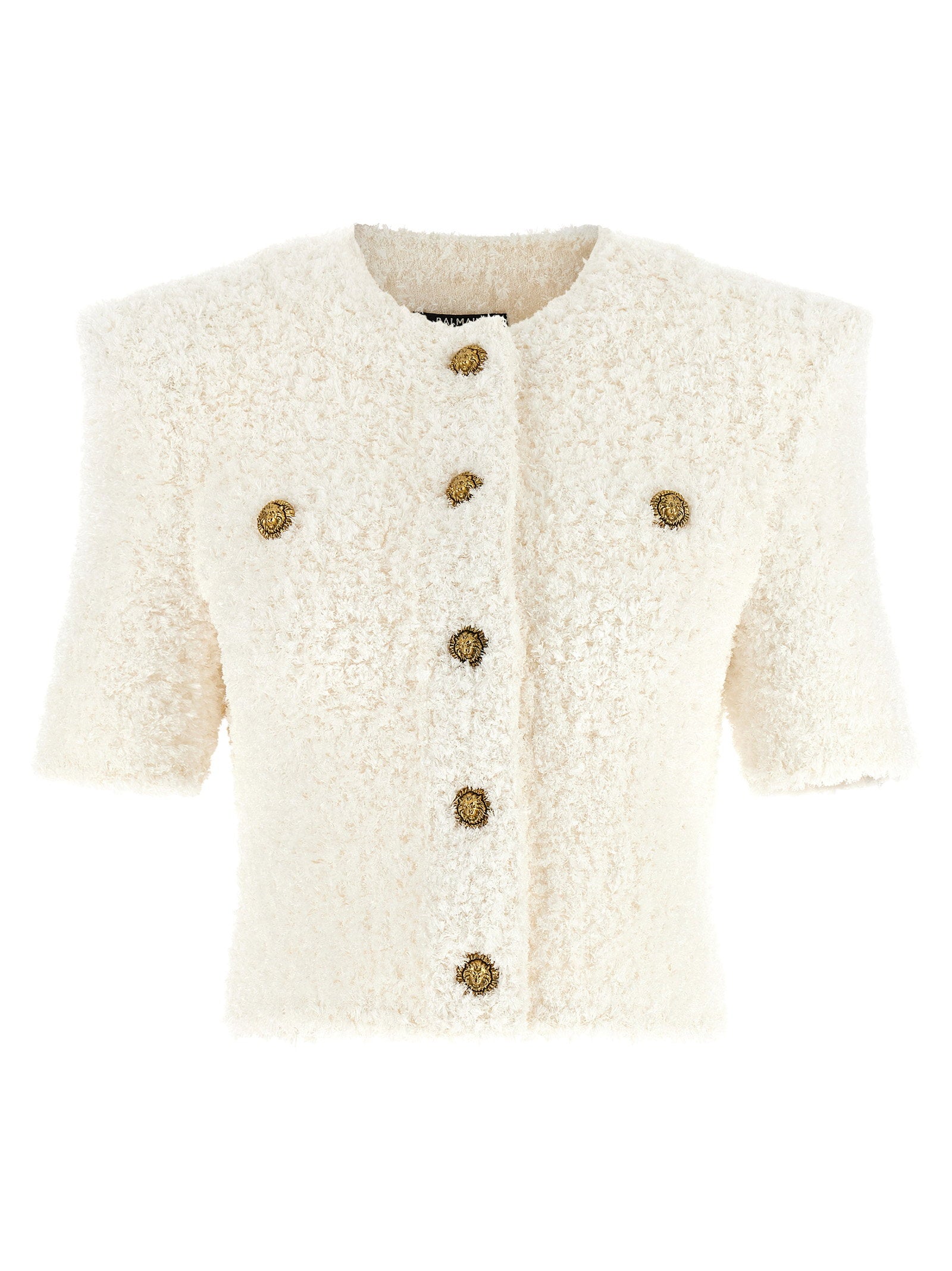 Balmain Women's Cardigan Tweed Plumetis