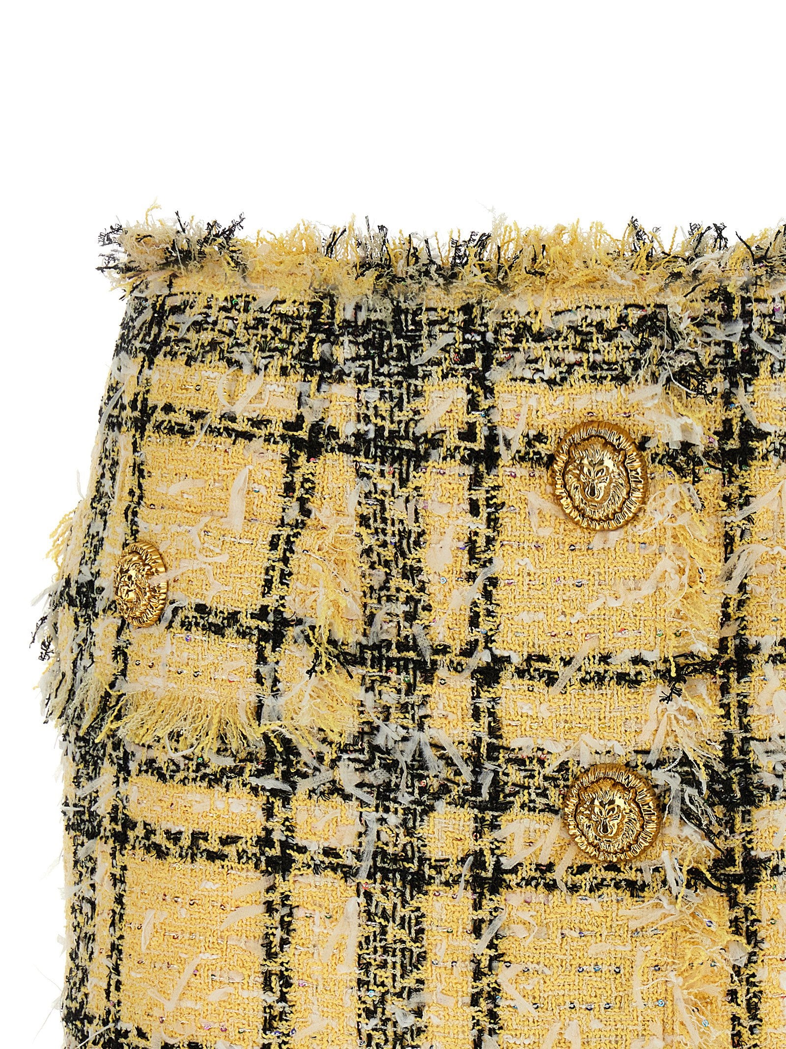 Balmain Women's Lurex Tweed Skirt