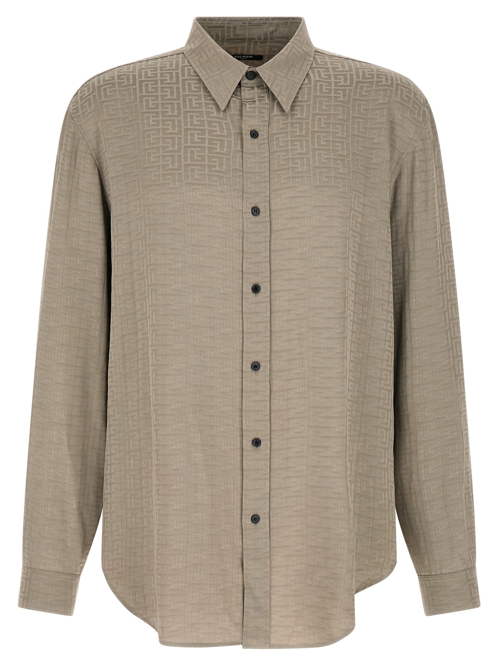Balmain Men's Jacquard Monogram Shirt
