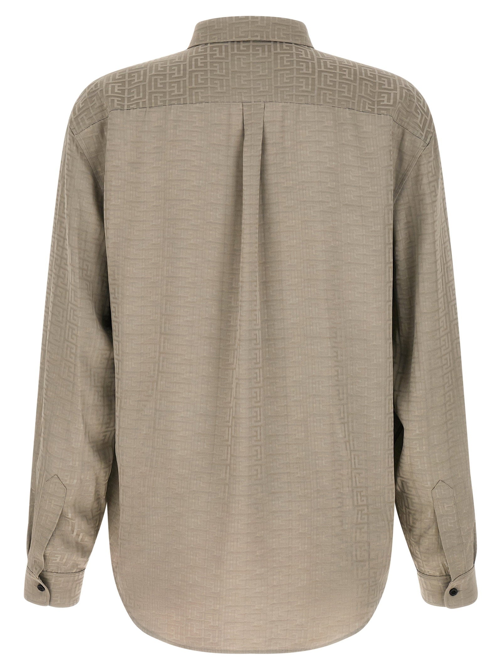 Balmain Men's Jacquard Monogram Shirt