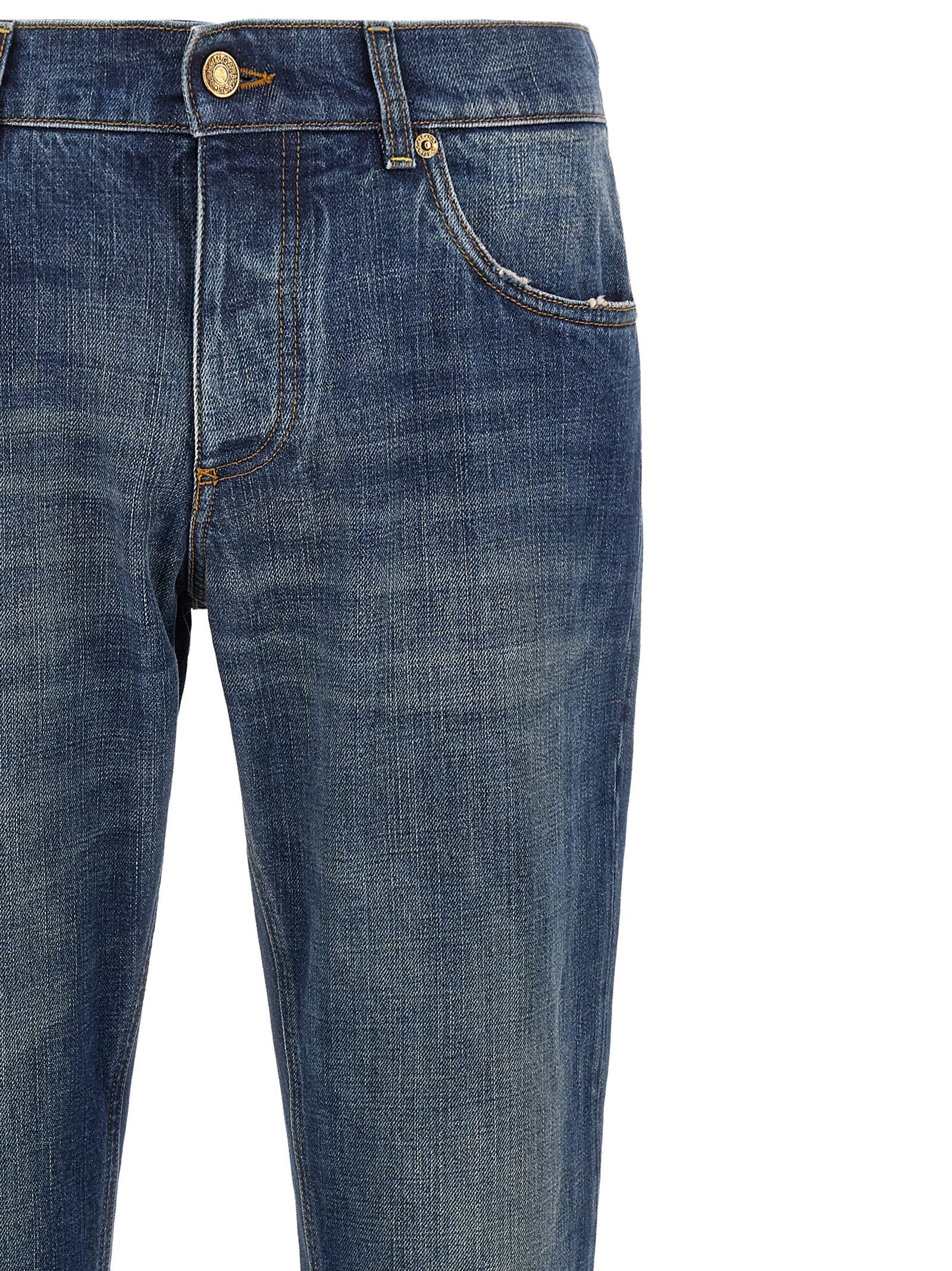 Dolce & Gabbana Men's Logo Plaque Jeans
