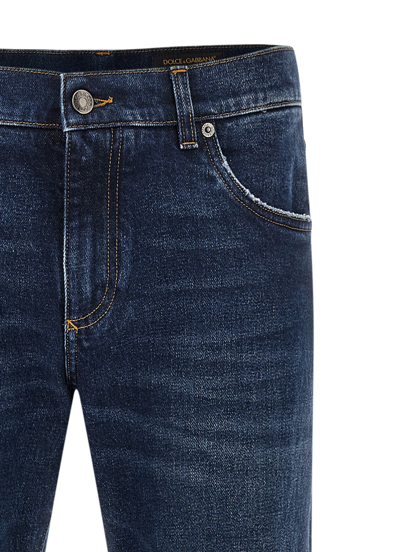 Dolce & Gabbana Men's Logo Plaque Jeans