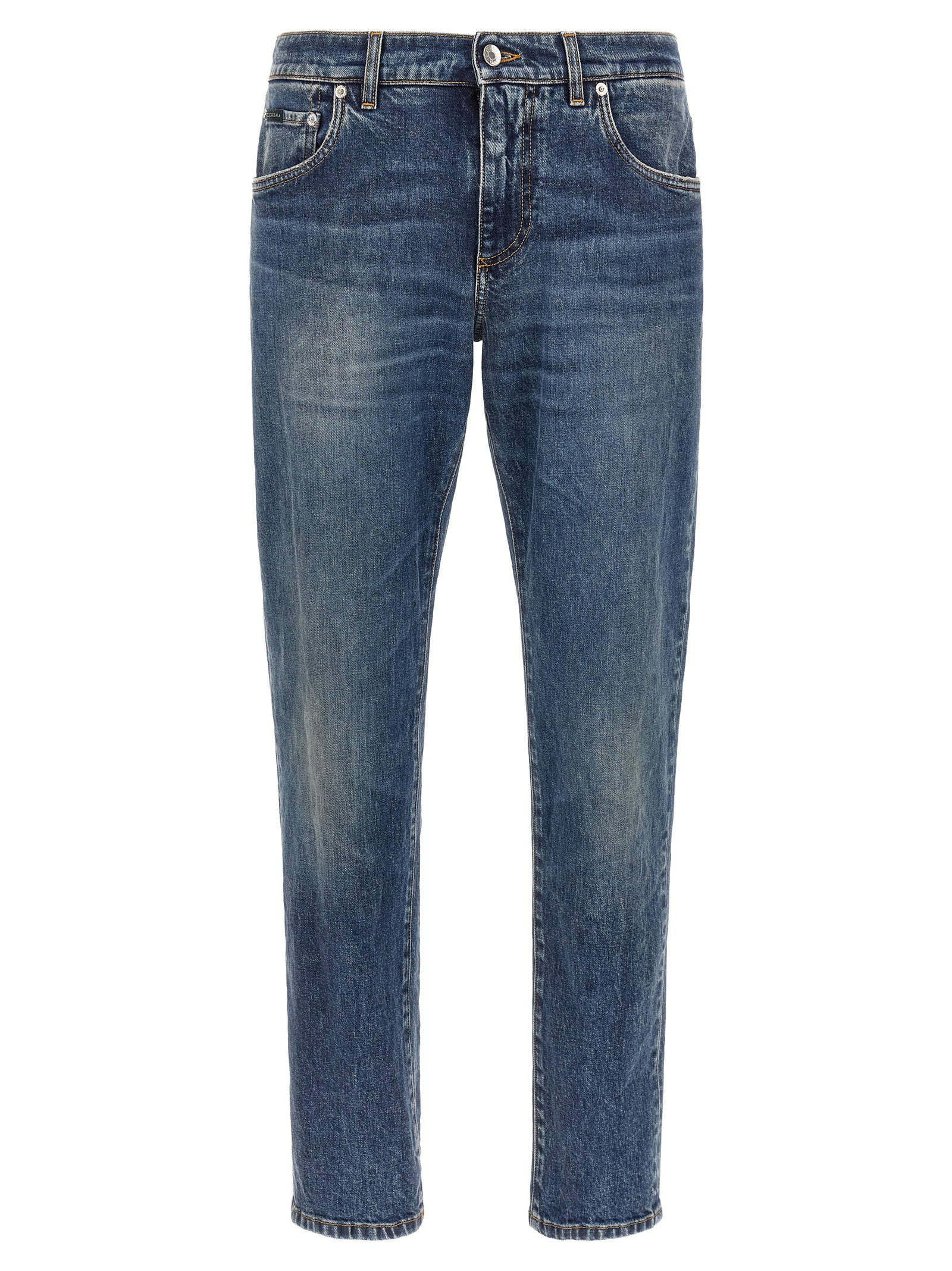 Dolce & Gabbana Men's Logo Plaque Jeans