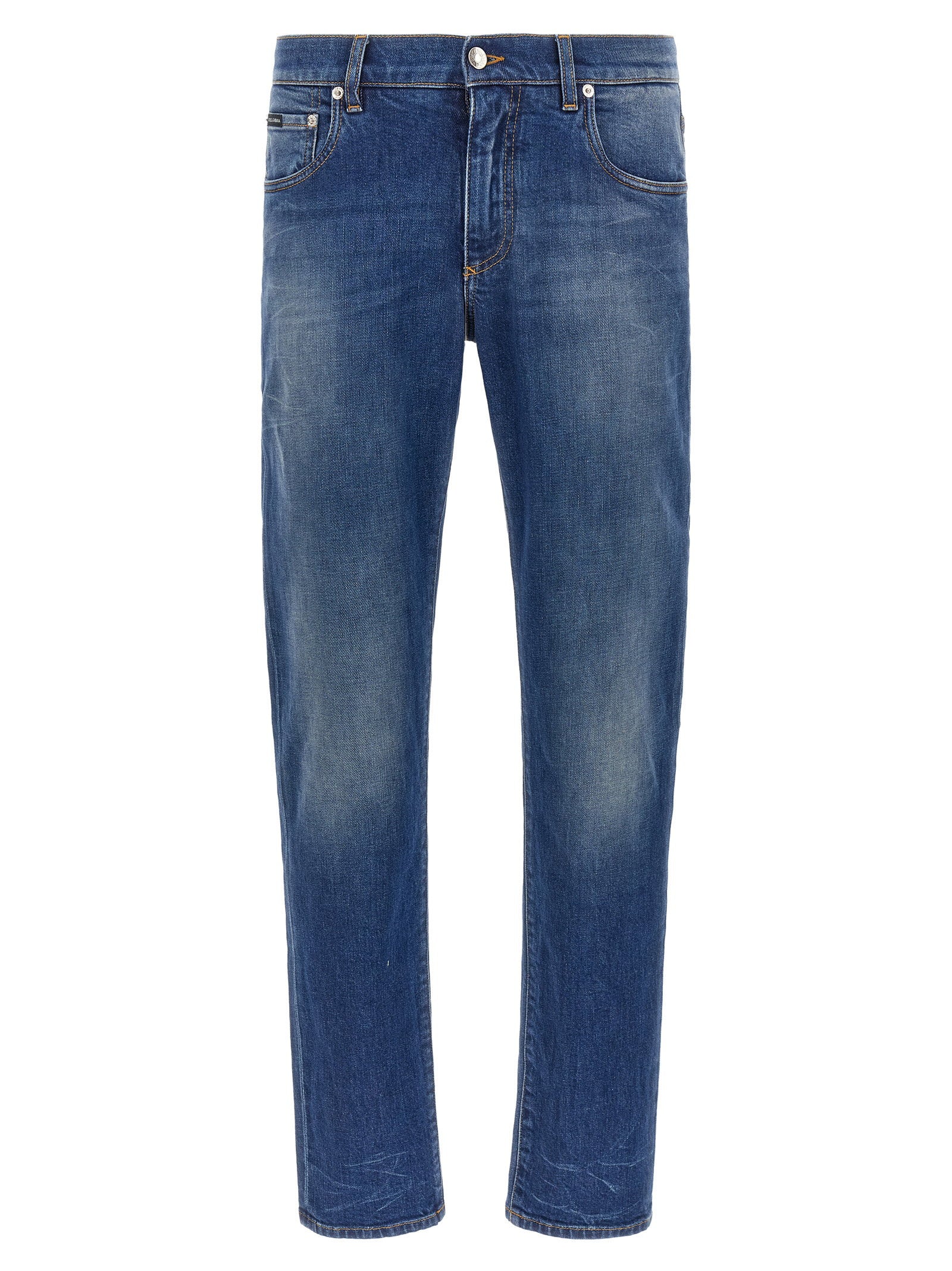Dolce & Gabbana Men's Logo Embroidery Jeans