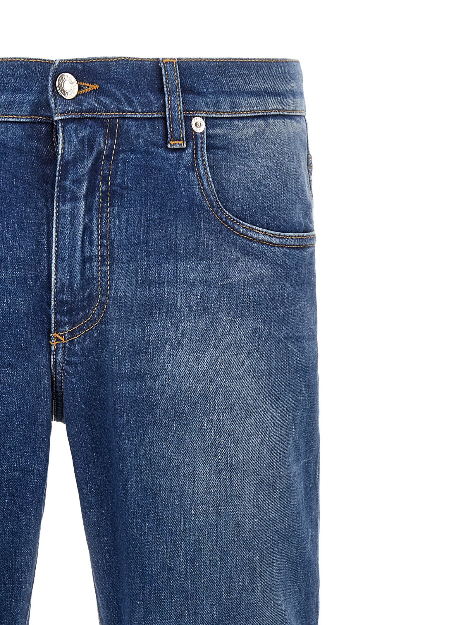 Dolce & Gabbana Men's Logo Embroidery Jeans