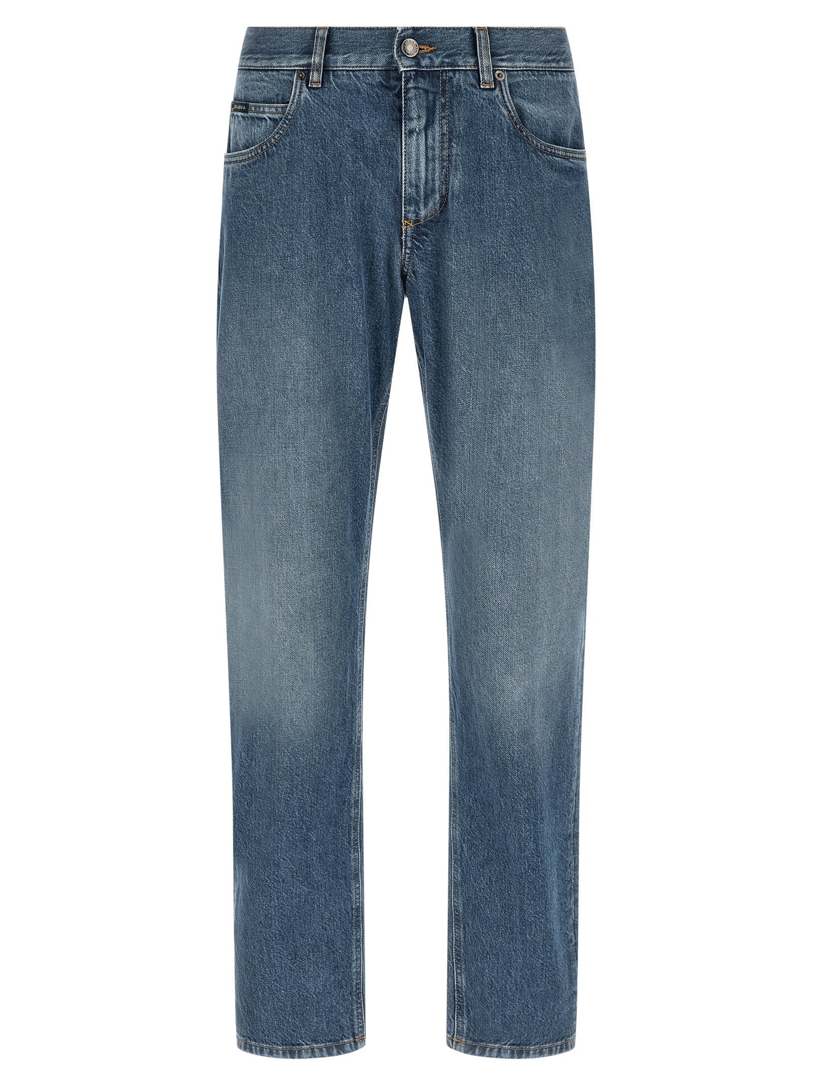 Dolce & Gabbana Men's Heraldic Embroidery Jeans