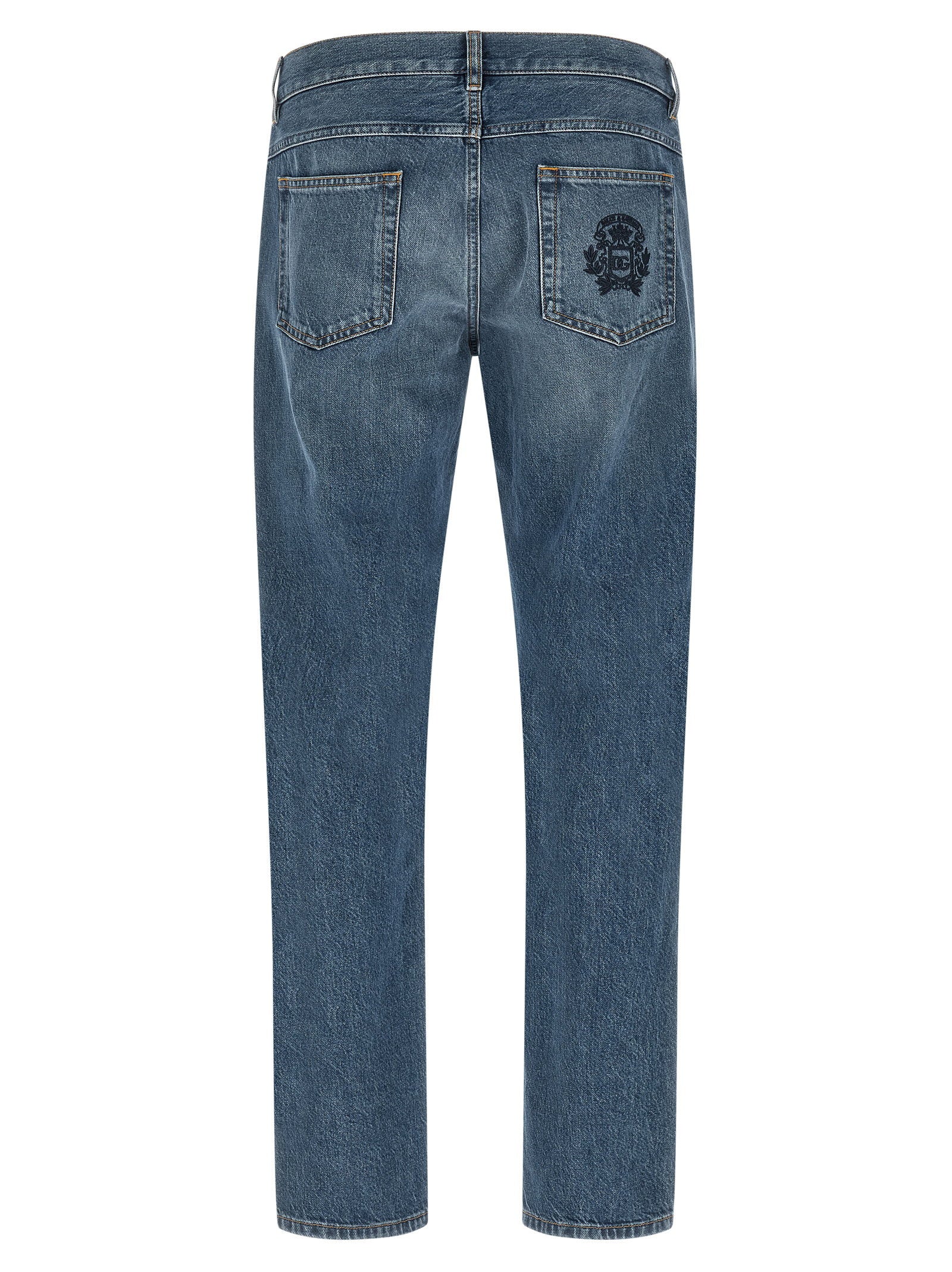 Dolce & Gabbana Men's Heraldic Embroidery Jeans