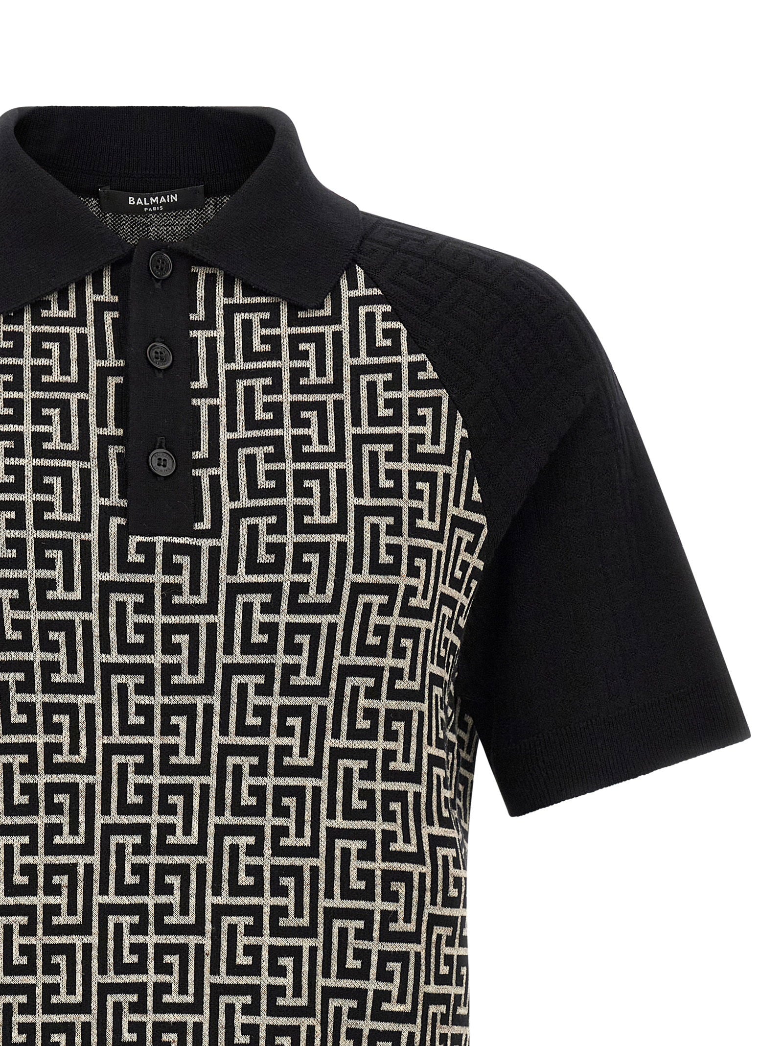 Balmain Men's Pb Monogram Polo