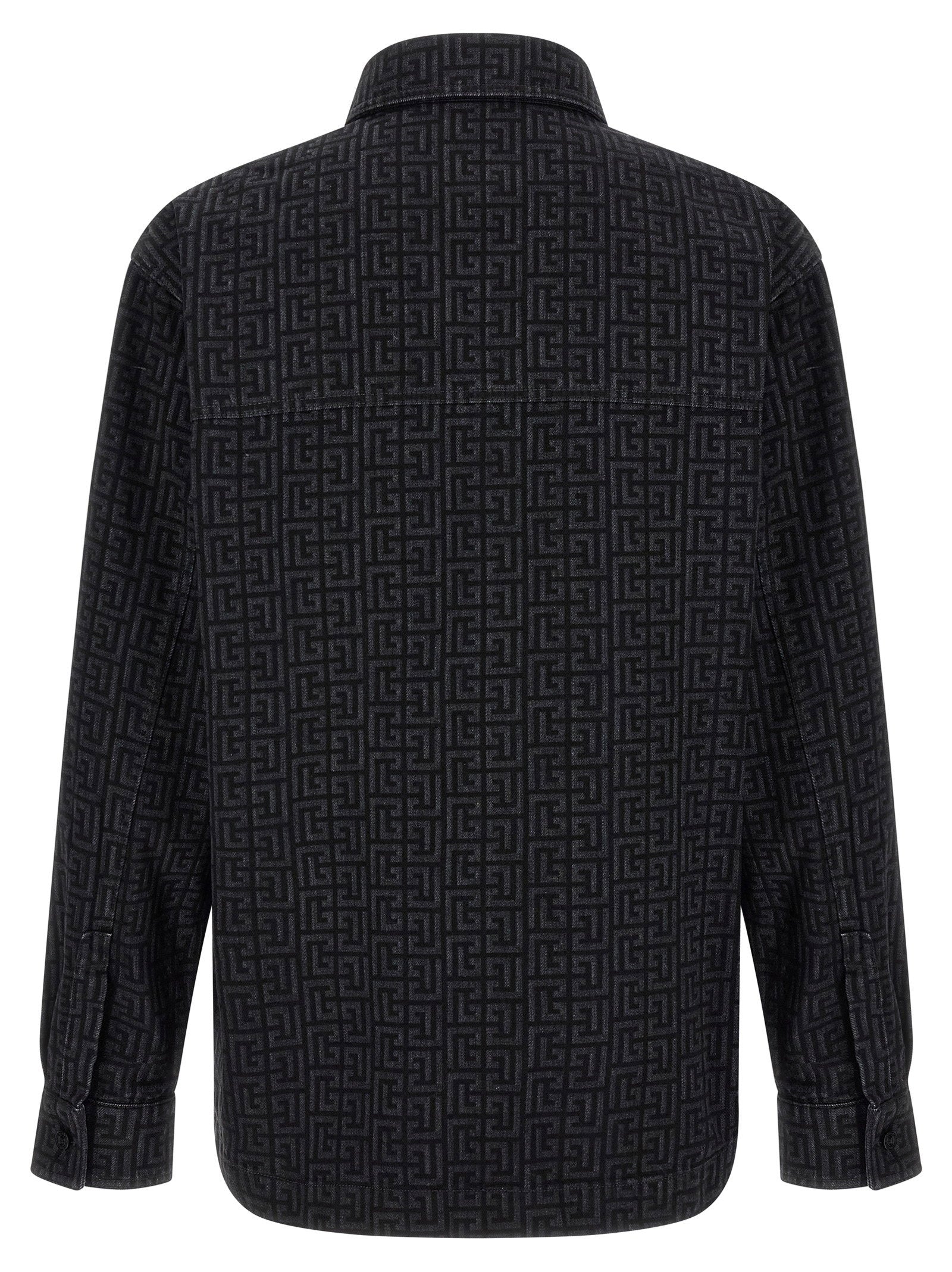 Balmain Men's Monogram Pattern Overshirt