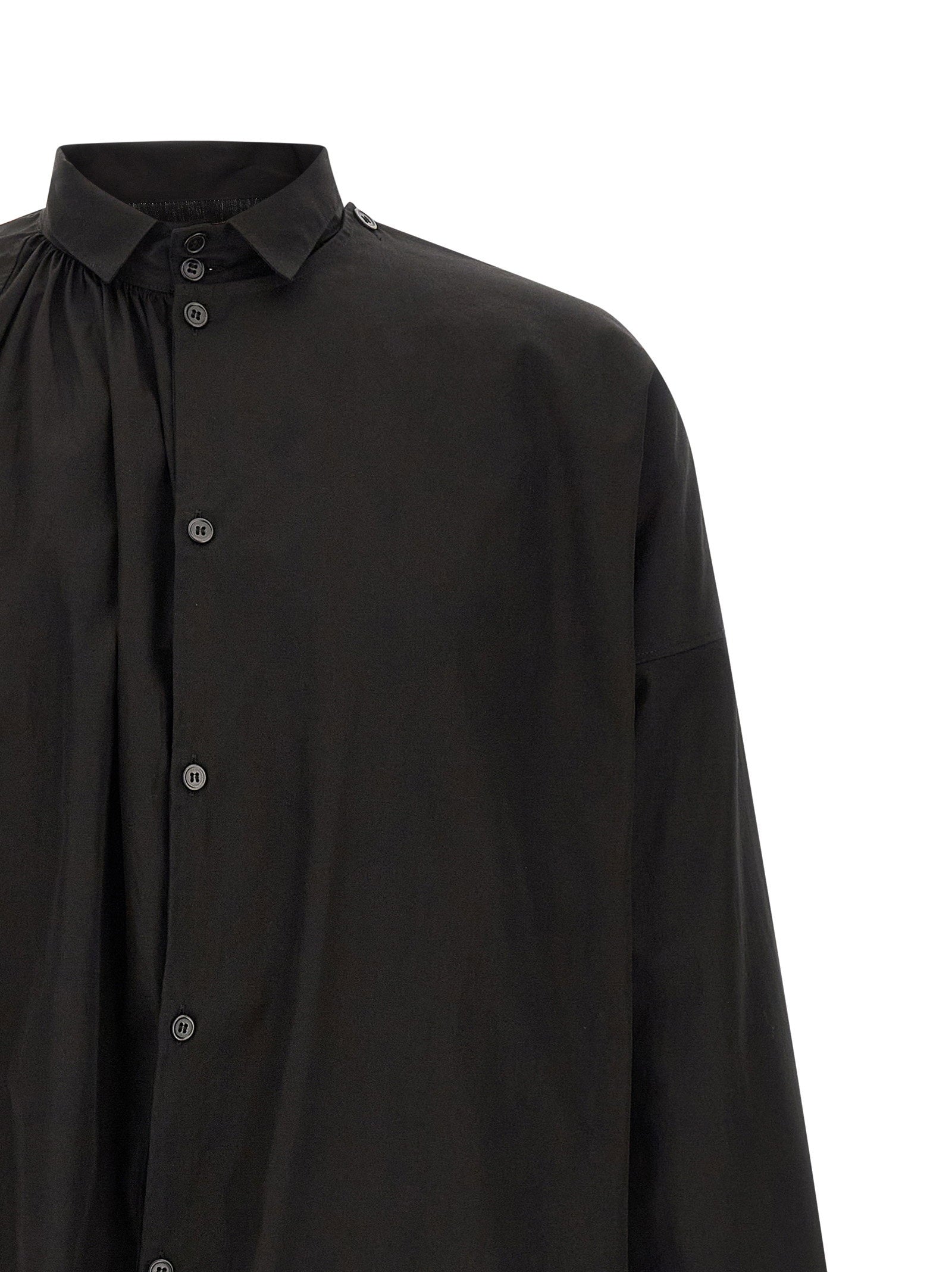 Yohji Yamamoto Men's Collar Gather Double B Shirt