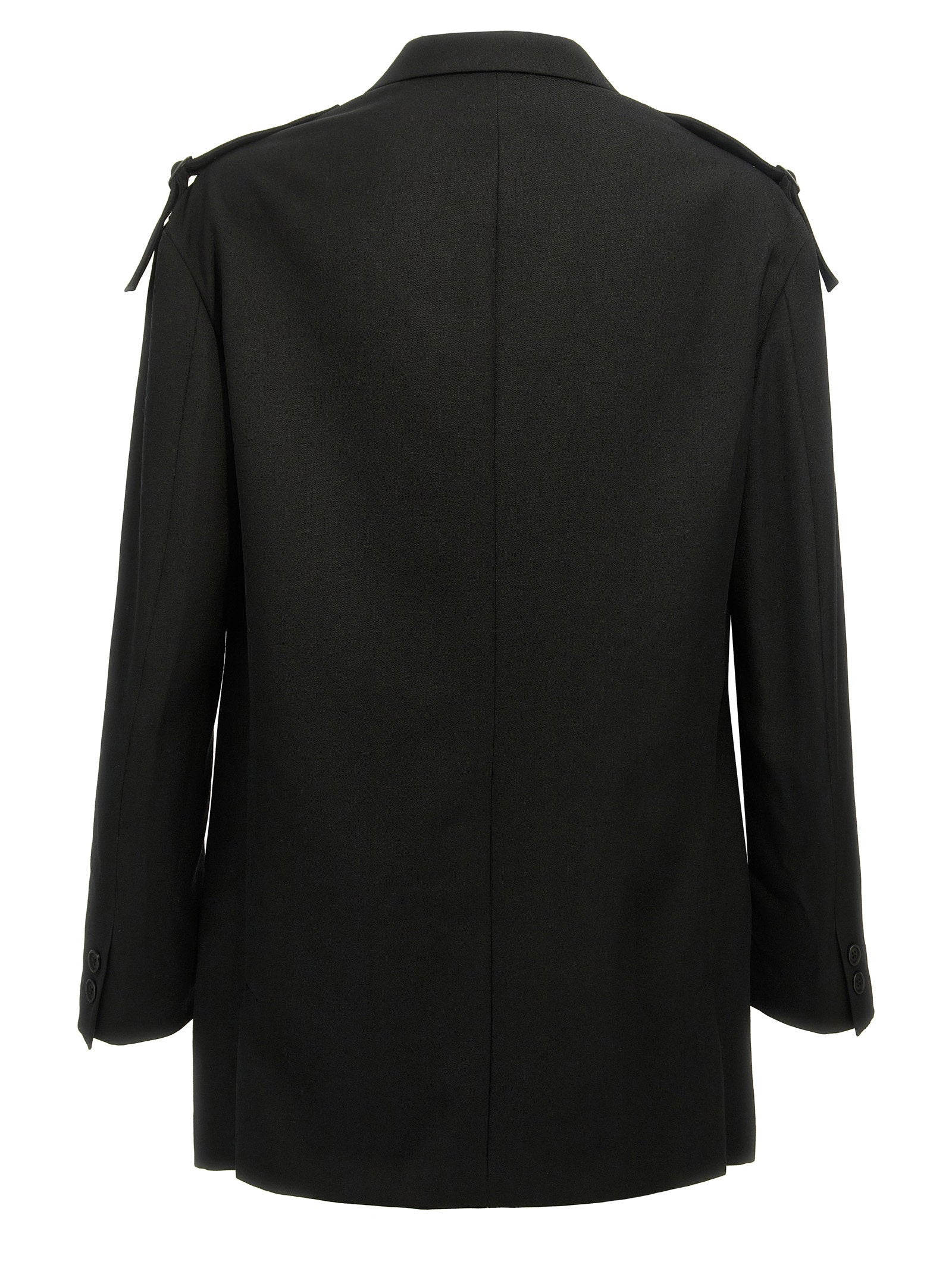 Yohji Yamamoto Men's Single-Breasted Blazer With Strap Detail