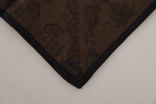 Scotch & Soda Chic Brown Patterned Square Women's Scarf