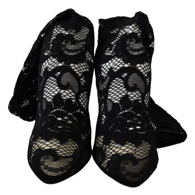 Dolce & Gabbana Elegant Black Stretch Sock Women's Pumps