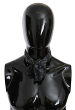 Costume National Black Gray Viscose Foulard Women Scarf