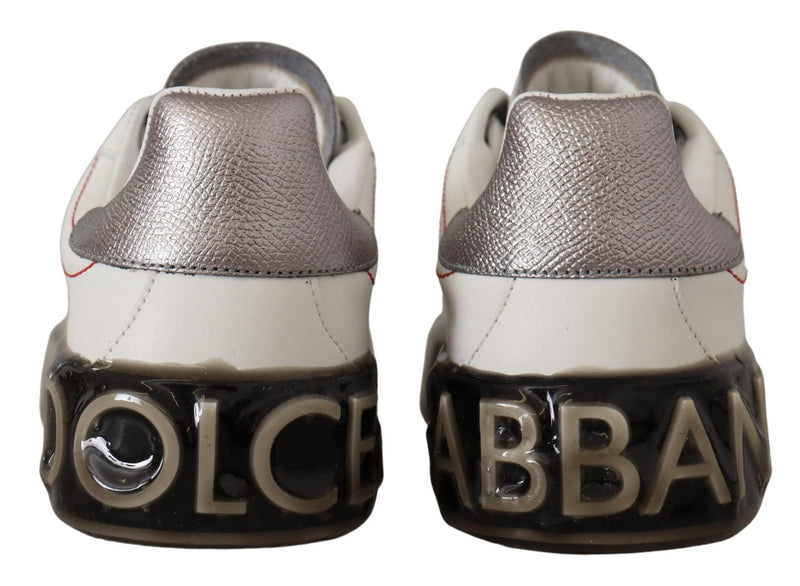 Dolce & Gabbana Elegant White Leather Women's Sneakers