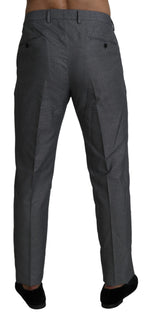 Dolce & Gabbana Elegant Gray Slim Fit Dress Men's Trousers