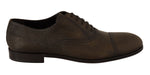 Dolce & Gabbana Brown Lizard Leather Dress Oxford Men's Shoes