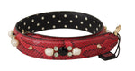Dolce & Gabbana Elegant Red Python Leather Shoulder Women's Strap