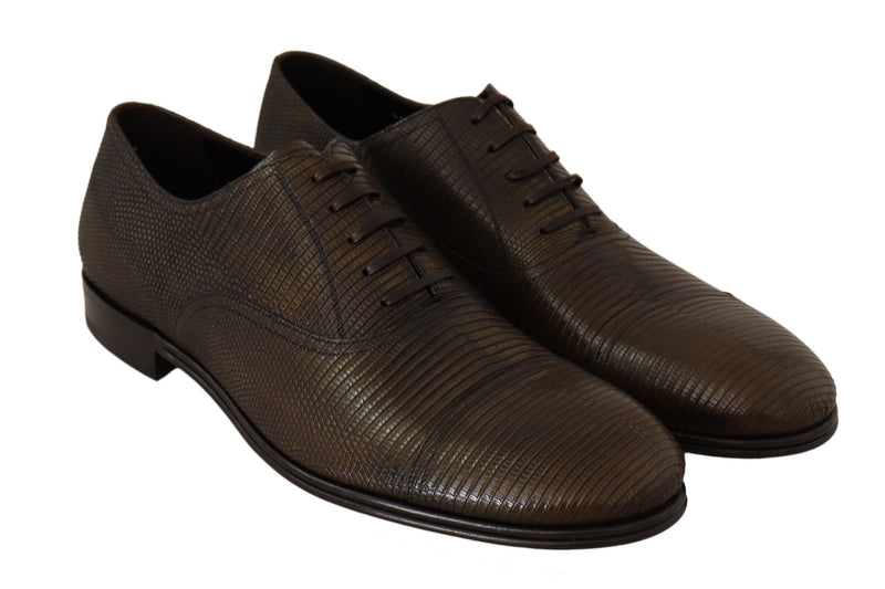 Dolce & Gabbana Elegant Shiny Leather Oxford Men's Shoes
