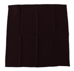 Dolce & Gabbana Brown Silk Blend Square Wrap Handkerchief Men's Scarf
