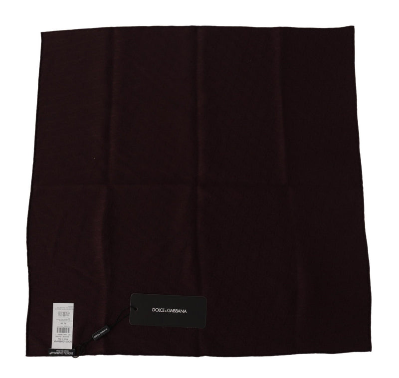 Dolce & Gabbana Brown Silk Blend Square Wrap Handkerchief Men's Scarf