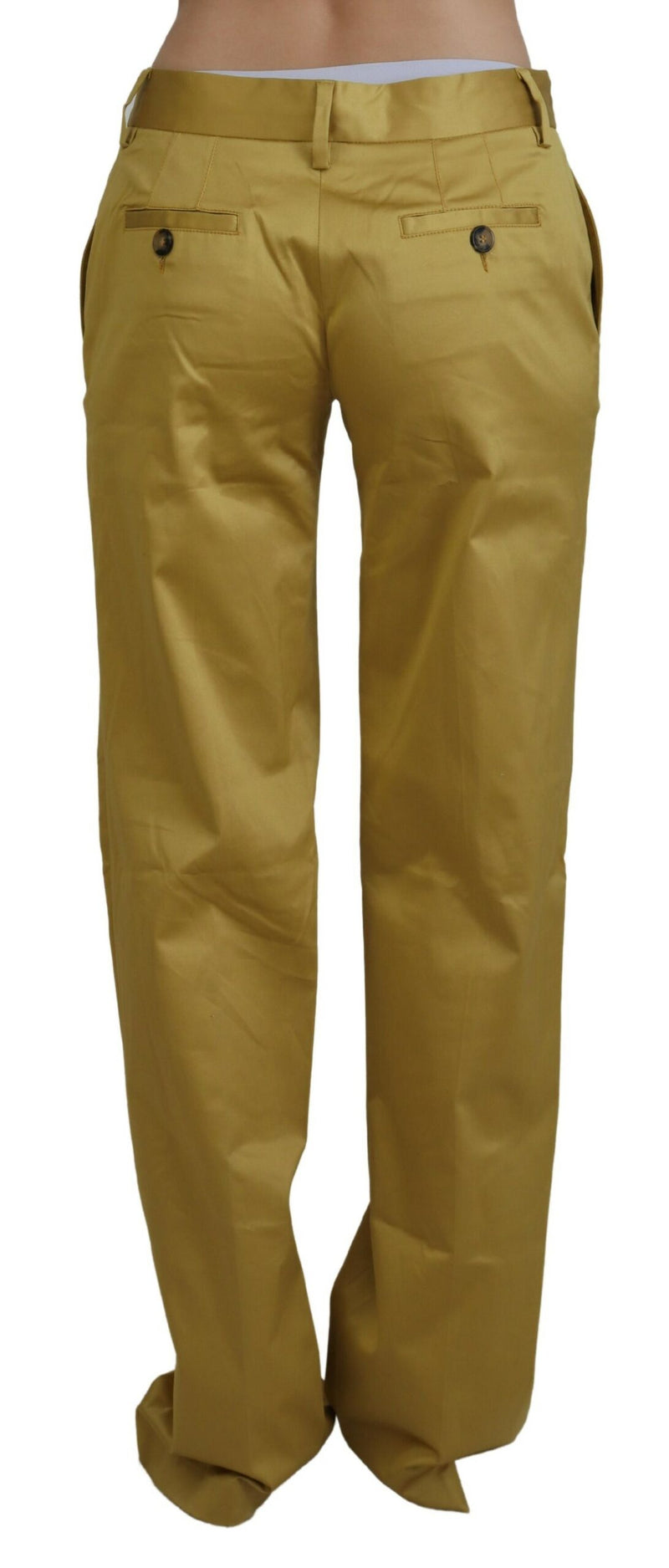 Just Cavalli Elegant Gold Straight Fit Women's Pants