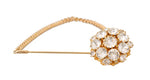 Dolce & Gabbana Exquisite Crystal-Embellished Gold Women's Brooch