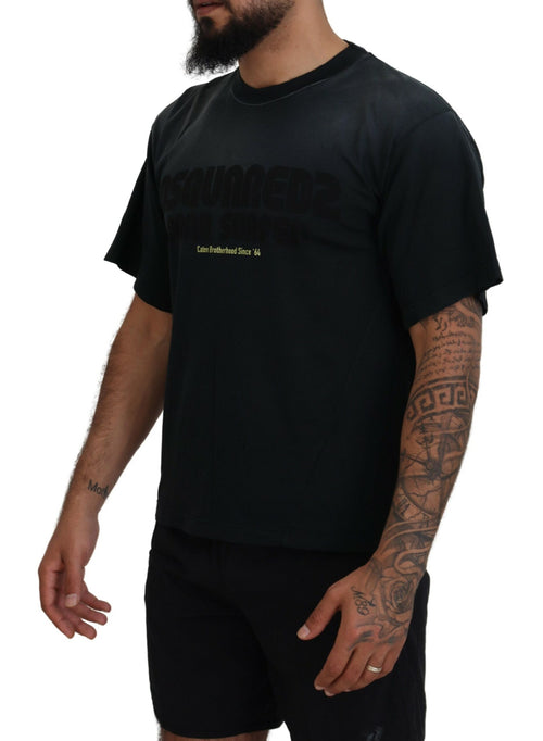 Dsquared² Black Cotton Short Sleeves Crewneck Men's T-shirt