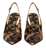 Dolce & Gabbana Tiger Pattern Slingback Heels Women's Pumps