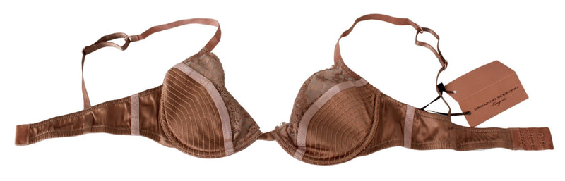 Ermanno Scervino Elegant Nude Lace Push-Up Women's Bra