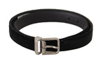 Dolce & Gabbana Elegant Black Velvet Designer Men's Belt