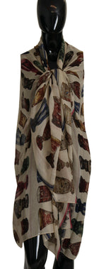 Dolce & Gabbana Multicolor Modal-Silk Blend Shawl Wrap Women's Scarf