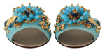 Dolce & Gabbana Exquisite Crystal-Embellished Exotic Leather Women's Sandals