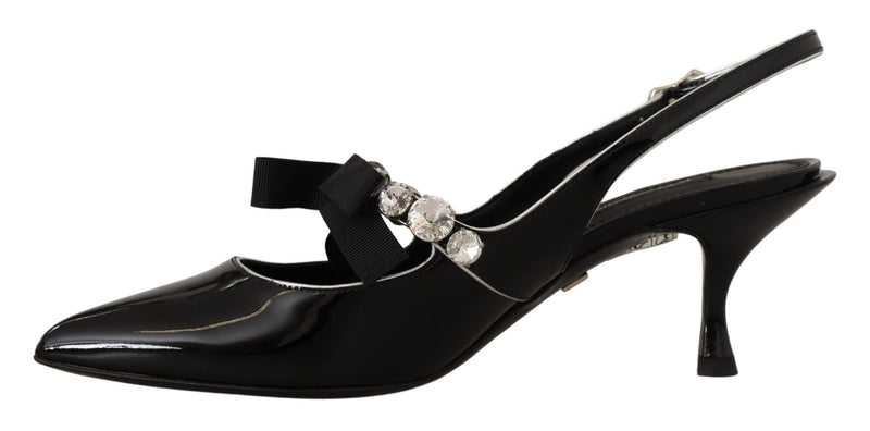 Dolce & Gabbana Elegant Crystal Slingback Heels Women's Pump