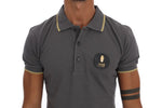Roberto Cavalli Elegant Grey Cotton Polo Men's Shirt