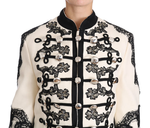 Dolce & Gabbana Elegant Off-White Baroque Women's Jacket