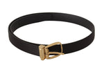 Dolce & Gabbana Elegant Silk Leather Buckle Men's Belt