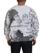 MSGM Elegant White Crewneck Cotton Men's Sweater