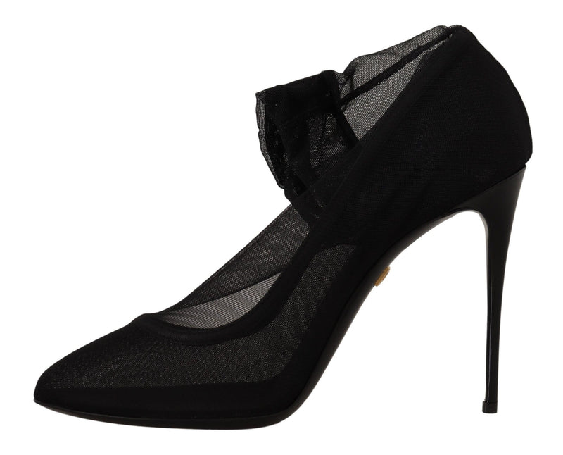 Dolce & Gabbana Elegant Black Stretch Socks Women's Boots