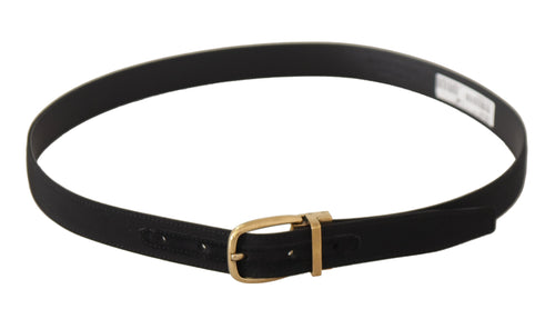 Dolce & Gabbana Elegant Black Canvas-Leather Men's Men's Belt