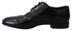Dolce & Gabbana Elegant Black Leather Formal Derby Men's Shoes