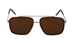 Dolce & Gabbana Black Metal Square Polarized Lens Men's Sunglasses