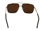 Dolce & Gabbana Black Metal Square Polarized Lens Men's Sunglasses